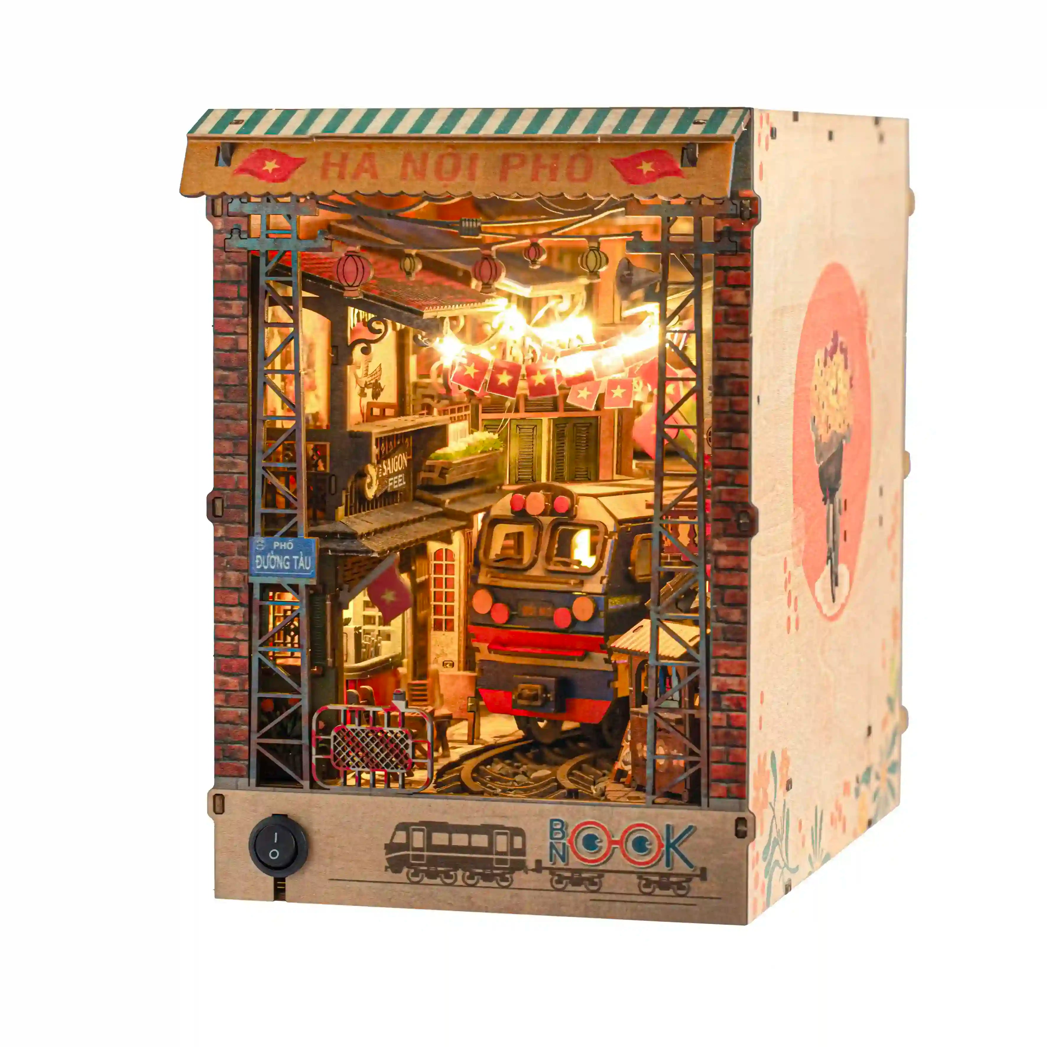 Booknook Lab Ha Noi Train Coffee Street DIY kit - Viet Nam DIY kit - BN014