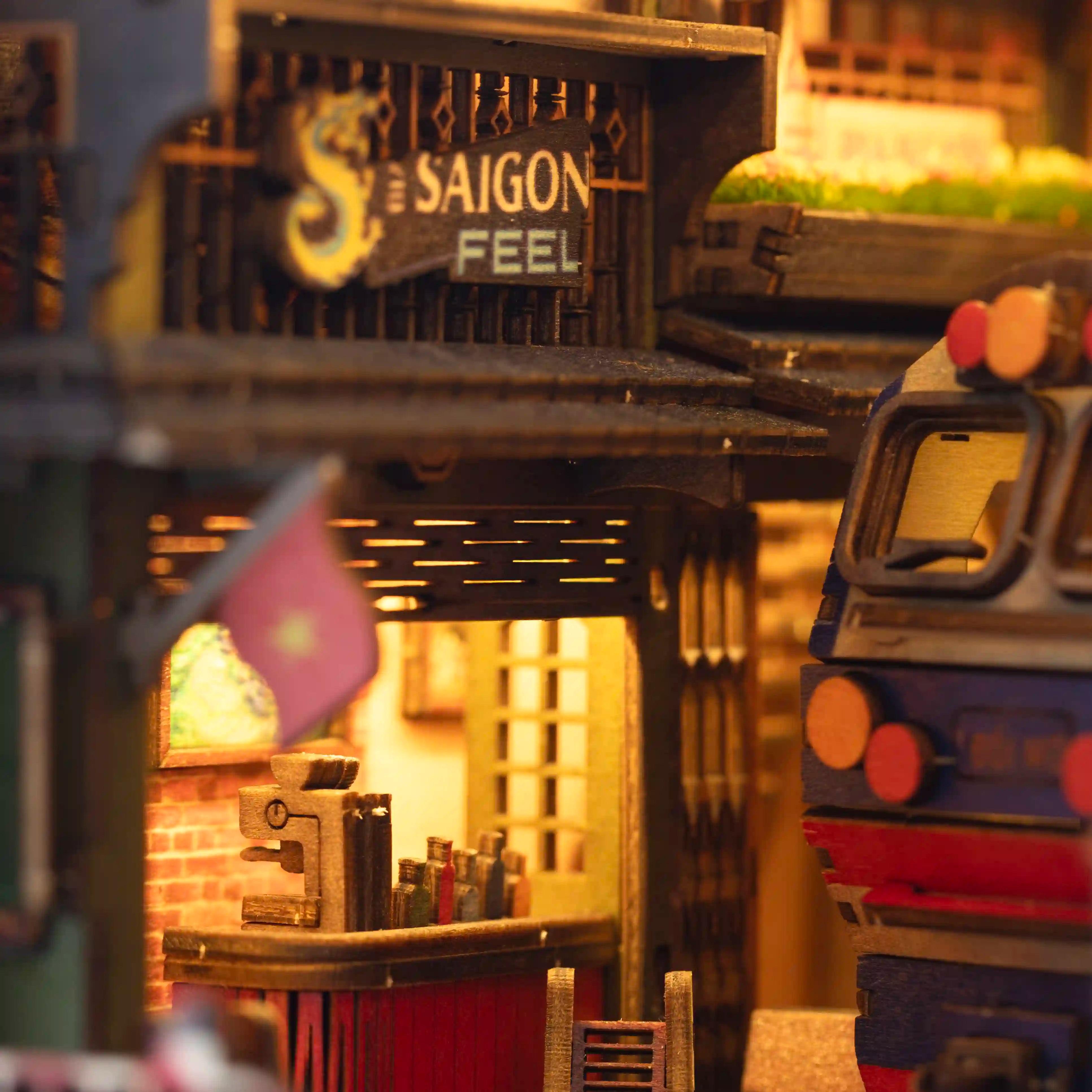 Booknook Lab Ha Noi Train Coffee Street DIY kit - Viet Nam DIY kit - BN014